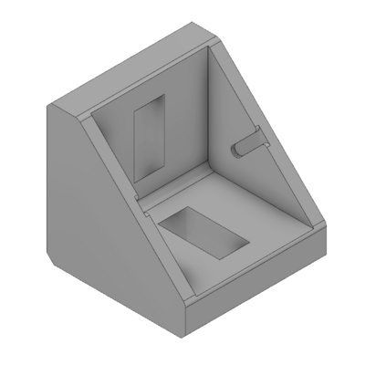 MODULAR SOLUTIONS GUSSET BRACKET 45MM X 45MM WITH ESD HARDWARE REINFORCEMENT ANGLE